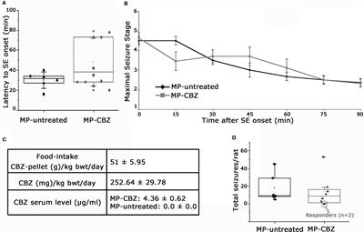 Early Chronic Carbamazepine-in-Food Administration to MAM/Pilocarpine Rats Does Not Affect Convulsive Motor Seizures